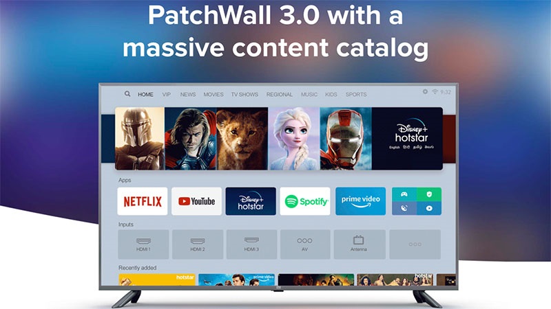 Xiaomi Mi TV 4X 55 PatchWall 3.0 Specifications